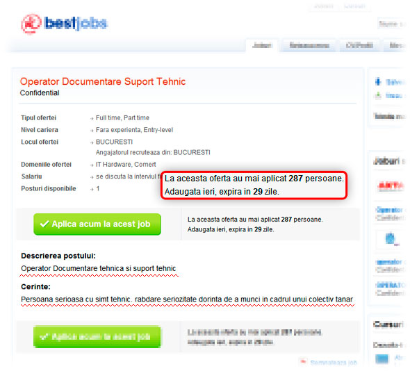 Bestjobs - Operator documentare suport tehnic